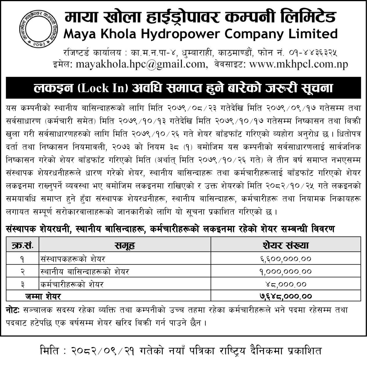 Mayakhola Hydropower